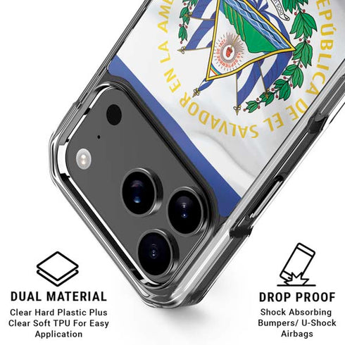 El Salvador Flag iPhone 17 Pro Max Clear Case